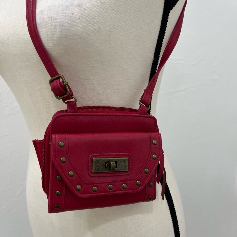 Icing  Women Leather Crossbody ‎  Red Mini bag